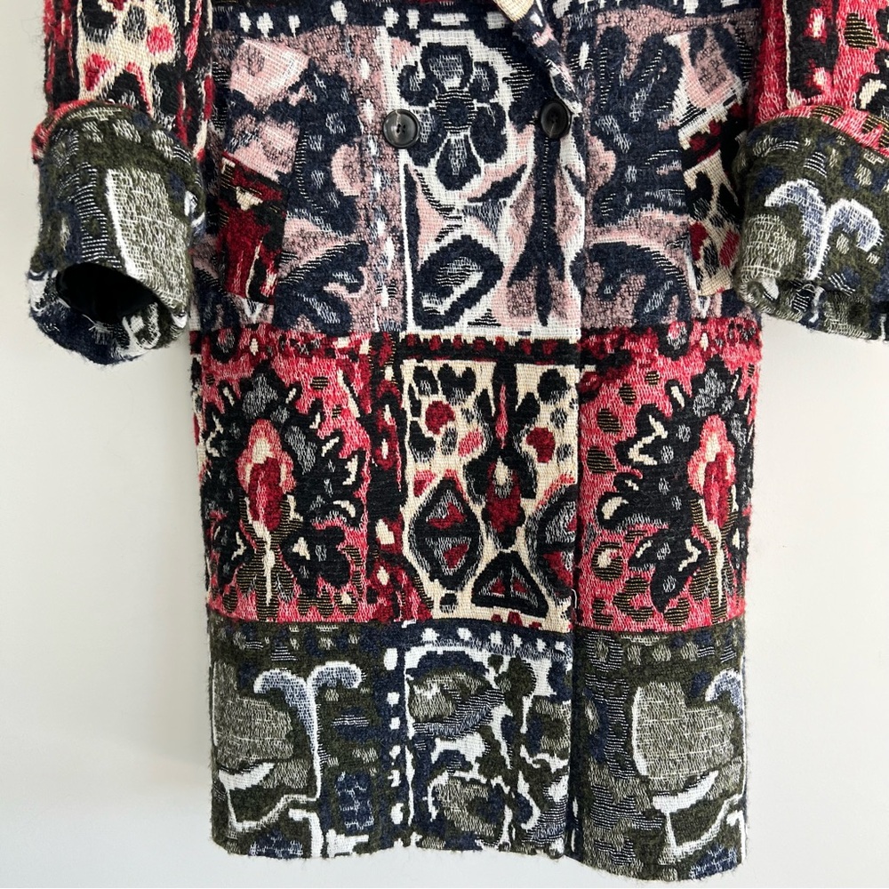 Zara Multicolor Patterned Coat - image 6